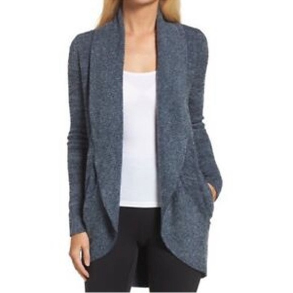 Barefoot Dreams CozyChic Lite Open Front Cardigan Blue SOFT...